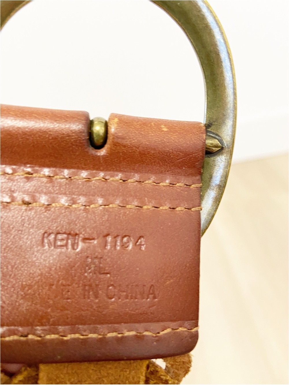 Vintage Gap 1980/90's woven braided leather belt brown - Picture 4 of 5